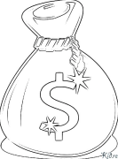 钱 可打印的彩页